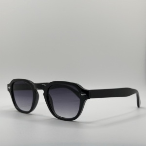 Lunette de soleil azure verre gris monture noire