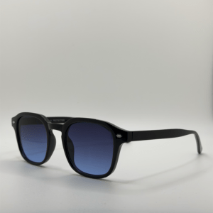Lunette de soleil classique verre bleu monture noire